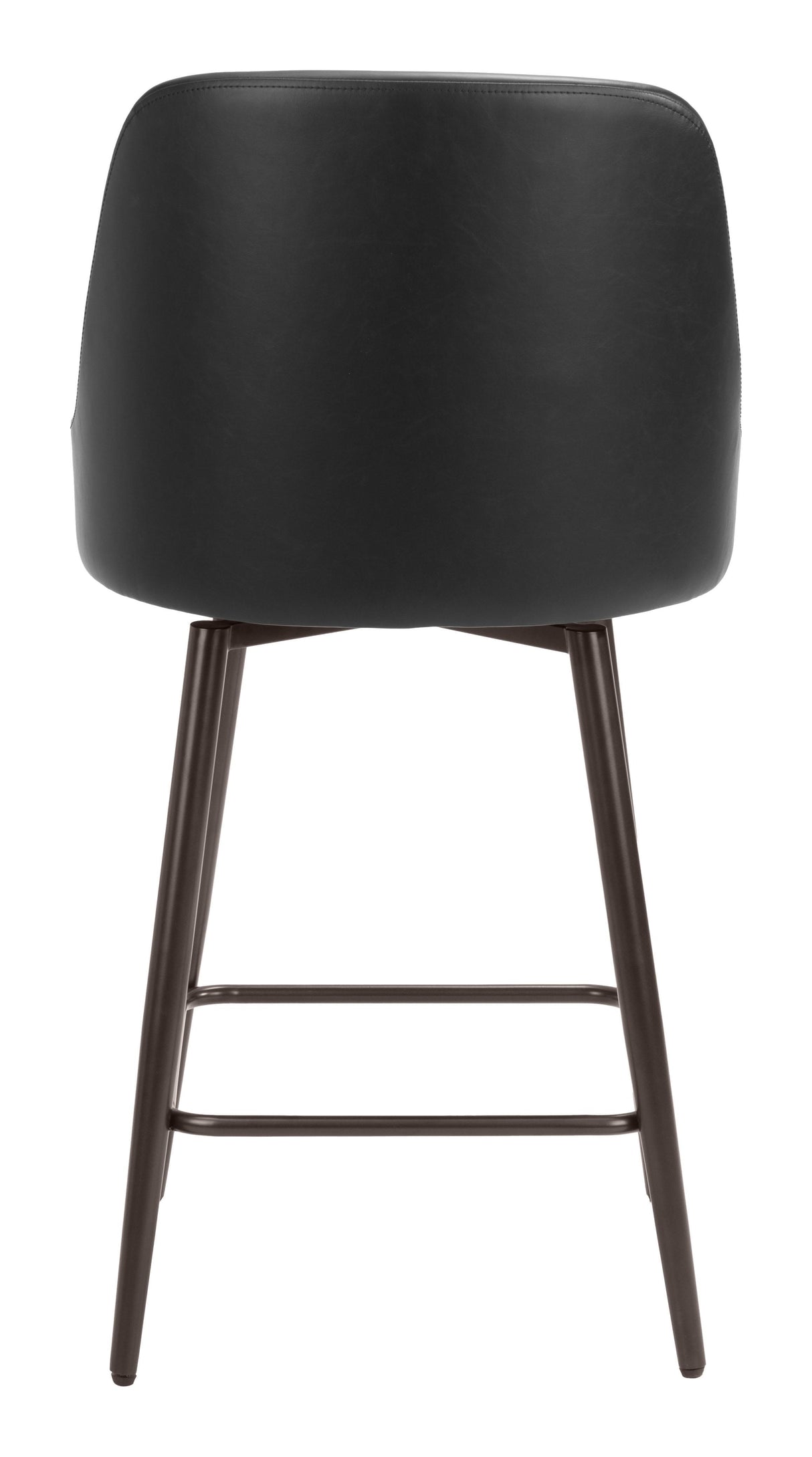 ZUO Keppel Swivel Counter Stool Black & Bronze