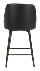 ZUO Keppel Swivel Counter Stool Black & Bronze