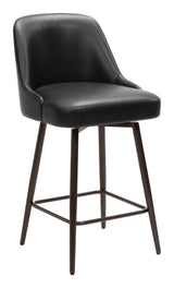 ZUO Keppel Swivel Counter Stool Black & Bronze
