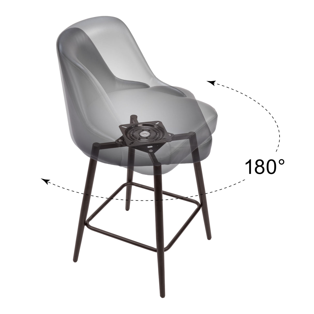 ZUO Keppel Swivel Counter Stool Black & Bronze