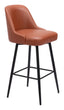 ZUO Keppel Swivel Barstool Brown