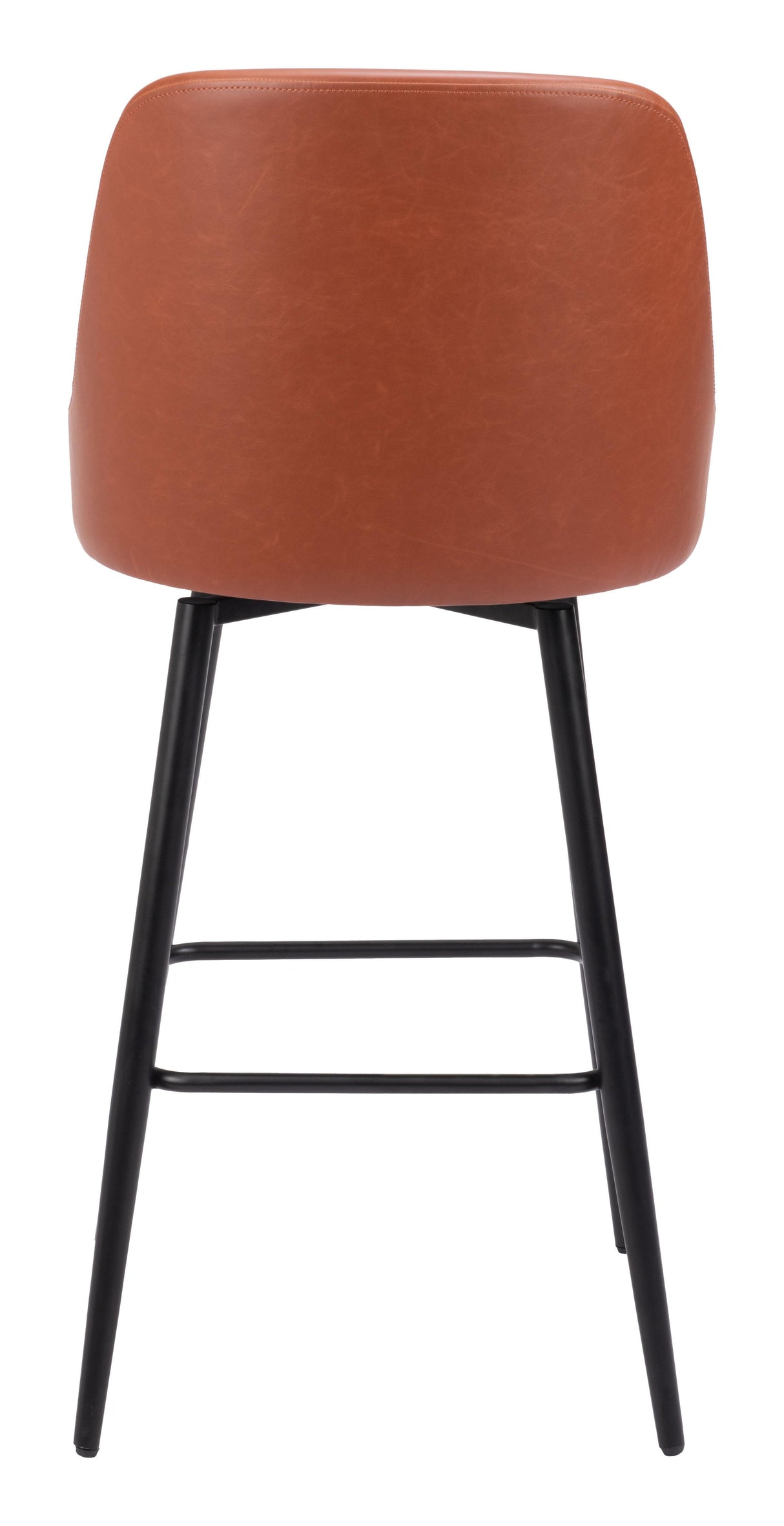 ZUO Keppel Swivel Barstool Brown