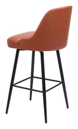 ZUO Keppel Swivel Barstool Brown