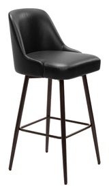 ZUO Keppel Swivel Barstool Black & Bronze