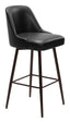 ZUO Keppel Swivel Barstool Black & Bronze