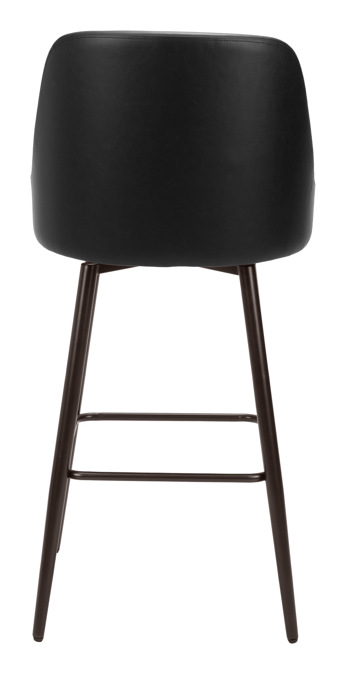 ZUO Keppel Swivel Barstool Black & Bronze