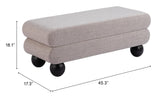 ZUO Davao Bench Gray