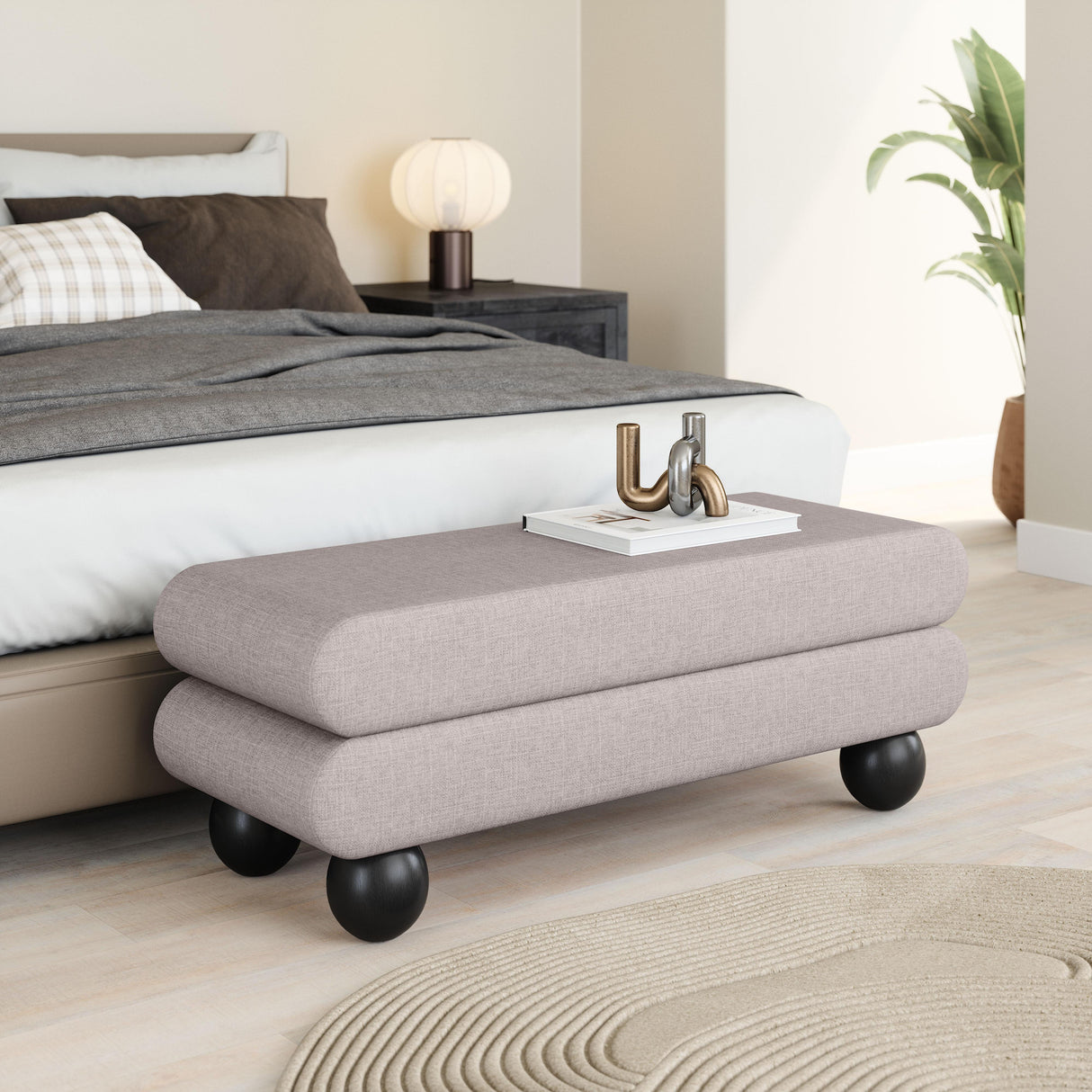 ZUO Davao Bench Gray
