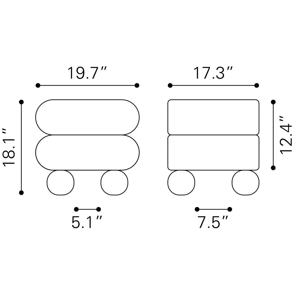 ZUO Davao Ottoman Gray