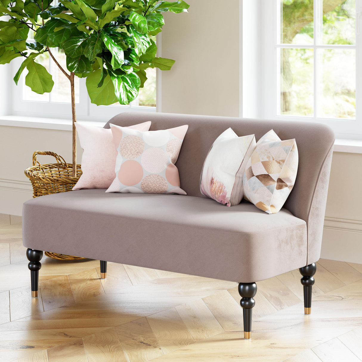 ZUO Bintulu Loveseat Taupe