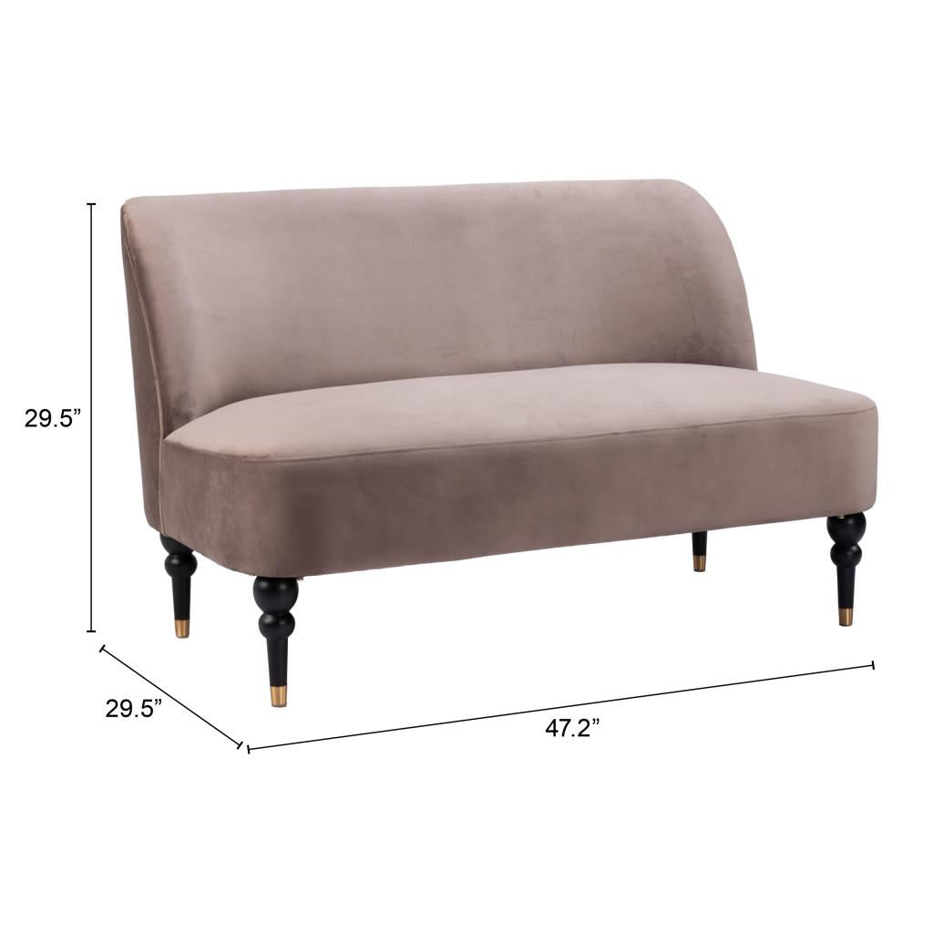 ZUO Bintulu Loveseat Taupe