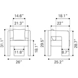 ZUO Melilla Dining Chair Misty Gray
