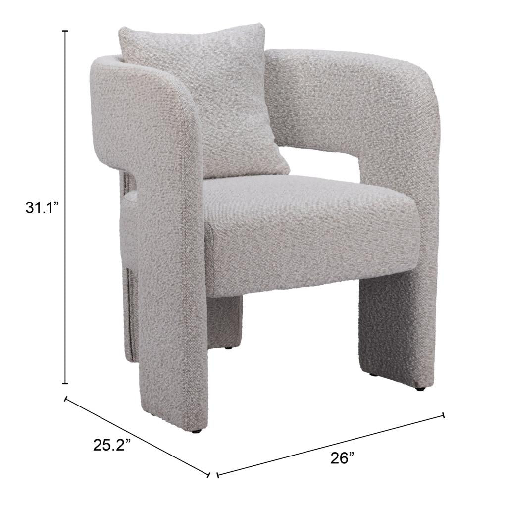ZUO Melilla Dining Chair Misty Gray