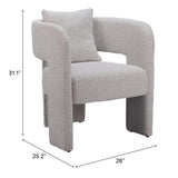 ZUO Melilla Dining Chair Misty Gray