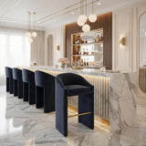 ZUO Emas Barstool Midnight Gray