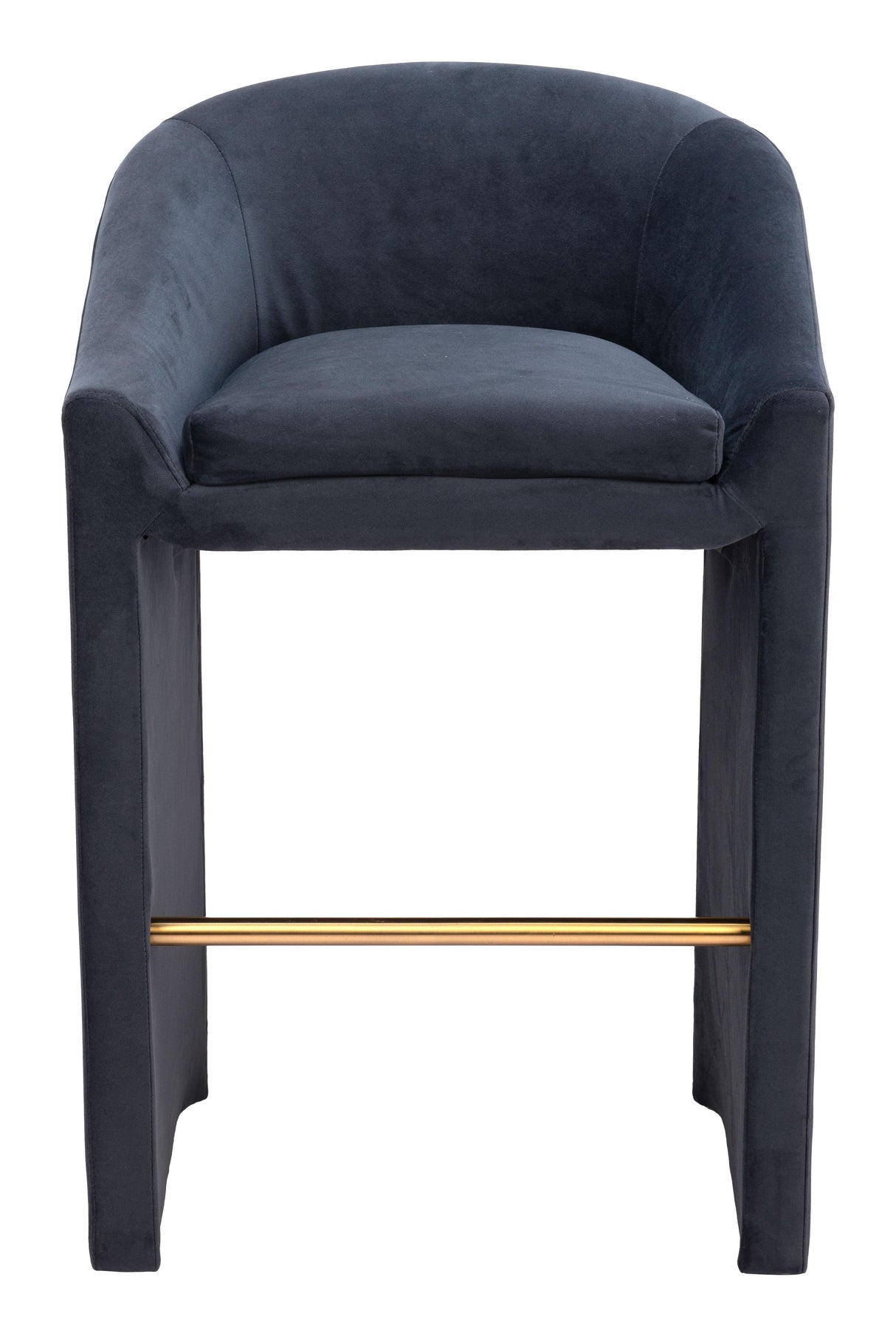 ZUO Emas Barstool Midnight Gray