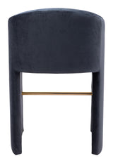 ZUO Emas Barstool Midnight Gray