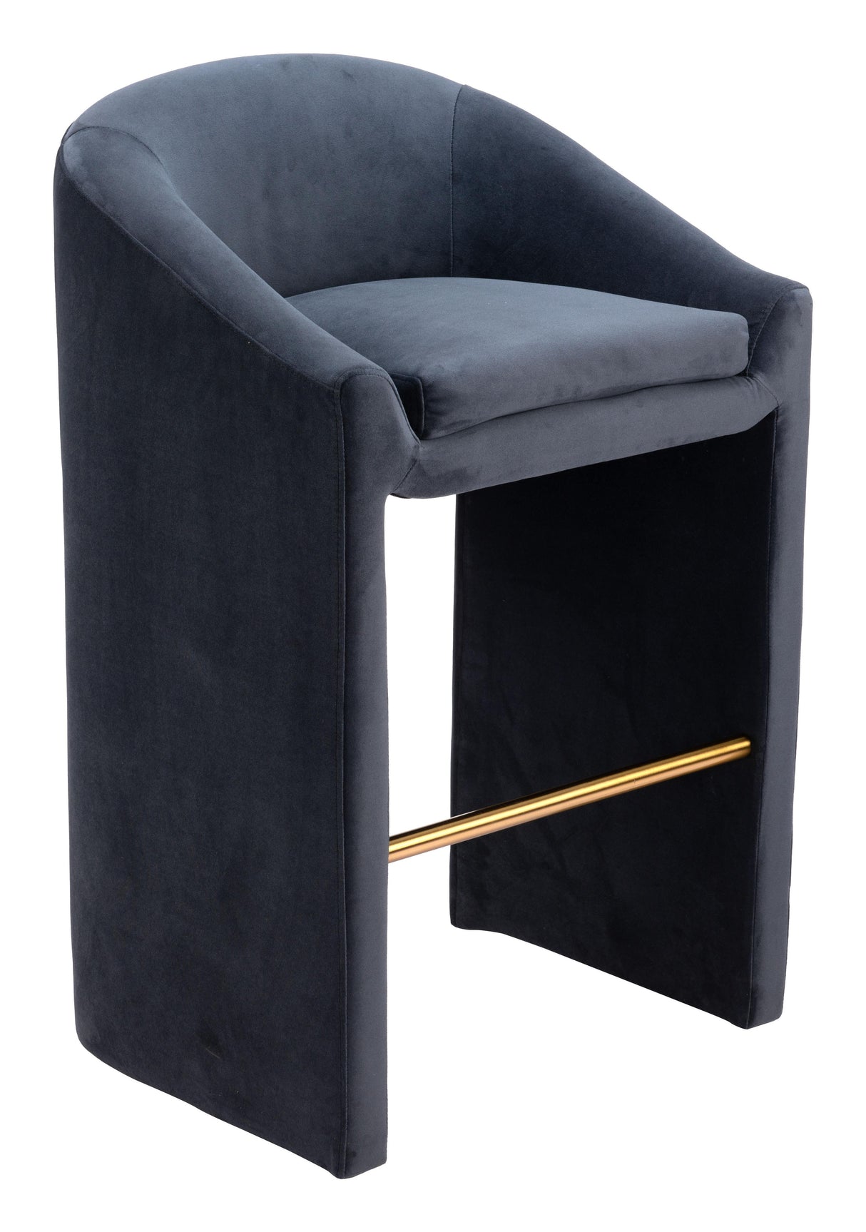 ZUO Emas Barstool Midnight Gray