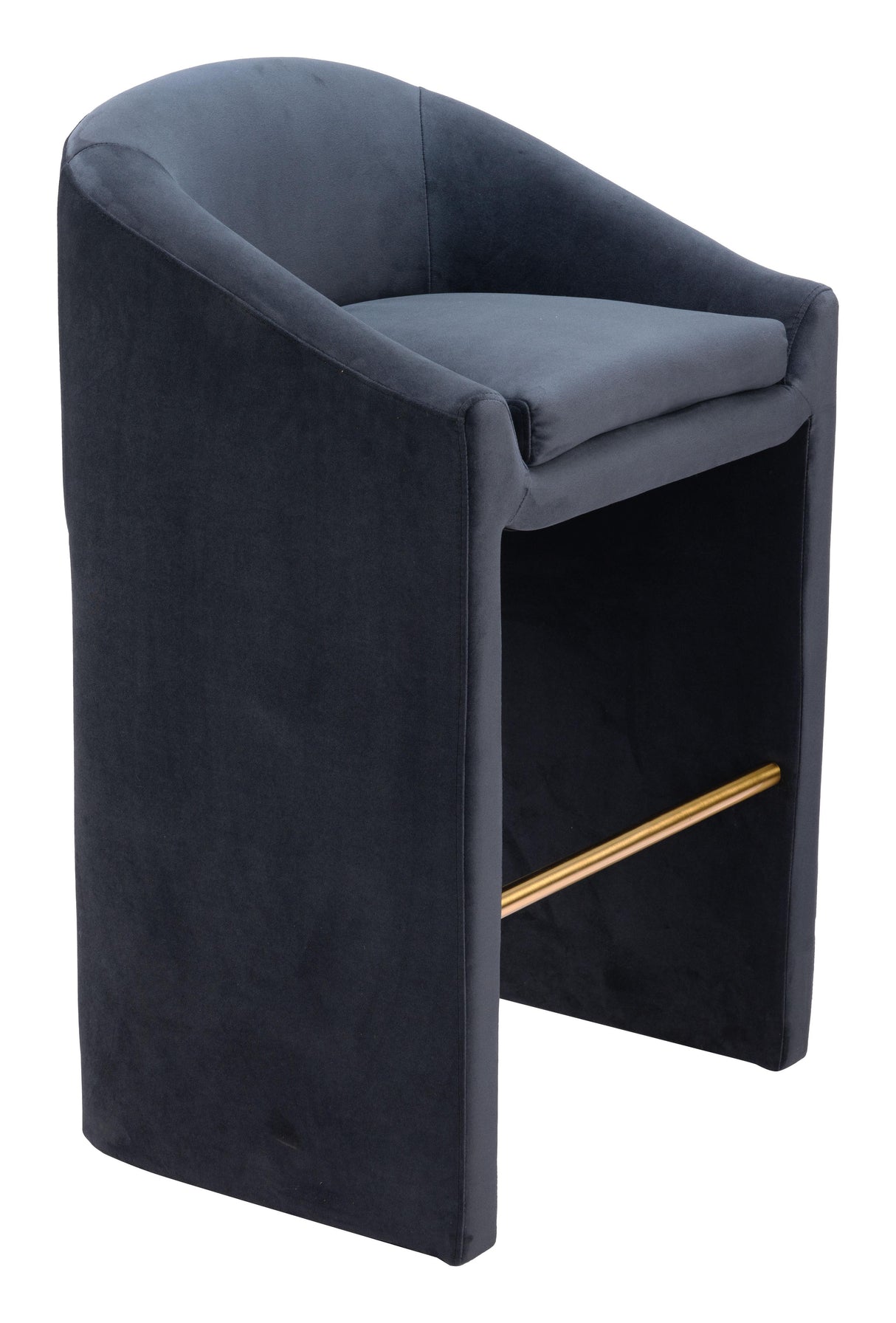 ZUO Emas Barstool Midnight Gray