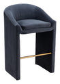 ZUO Emas Barstool Midnight Gray