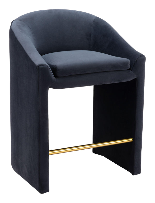 ZUO Emas Counter Stool Midnight Gray