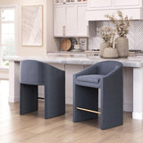 ZUO Emas Counter Stool Midnight Gray