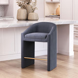 ZUO Emas Counter Stool Midnight Gray