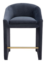 ZUO Emas Counter Stool Midnight Gray