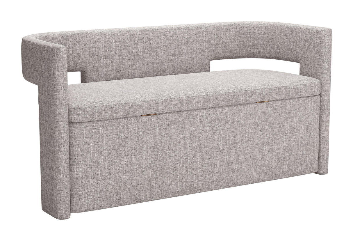 ZUO Papua Storage Bench Gray