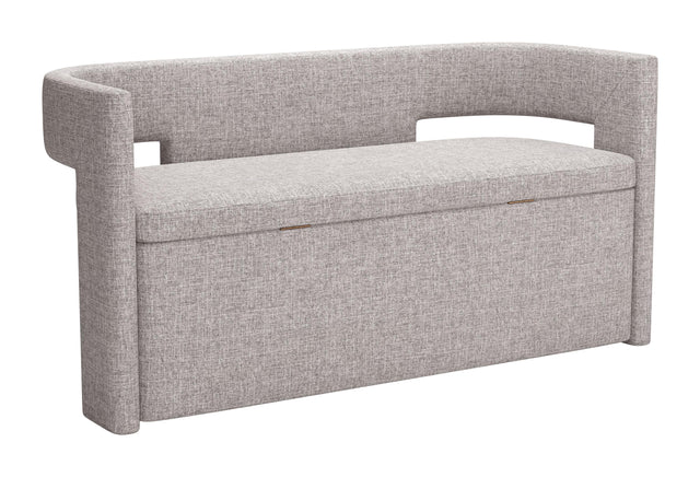 ZUO Papua Storage Bench Gray