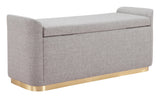 ZUO Dobo Storage Bench Gray