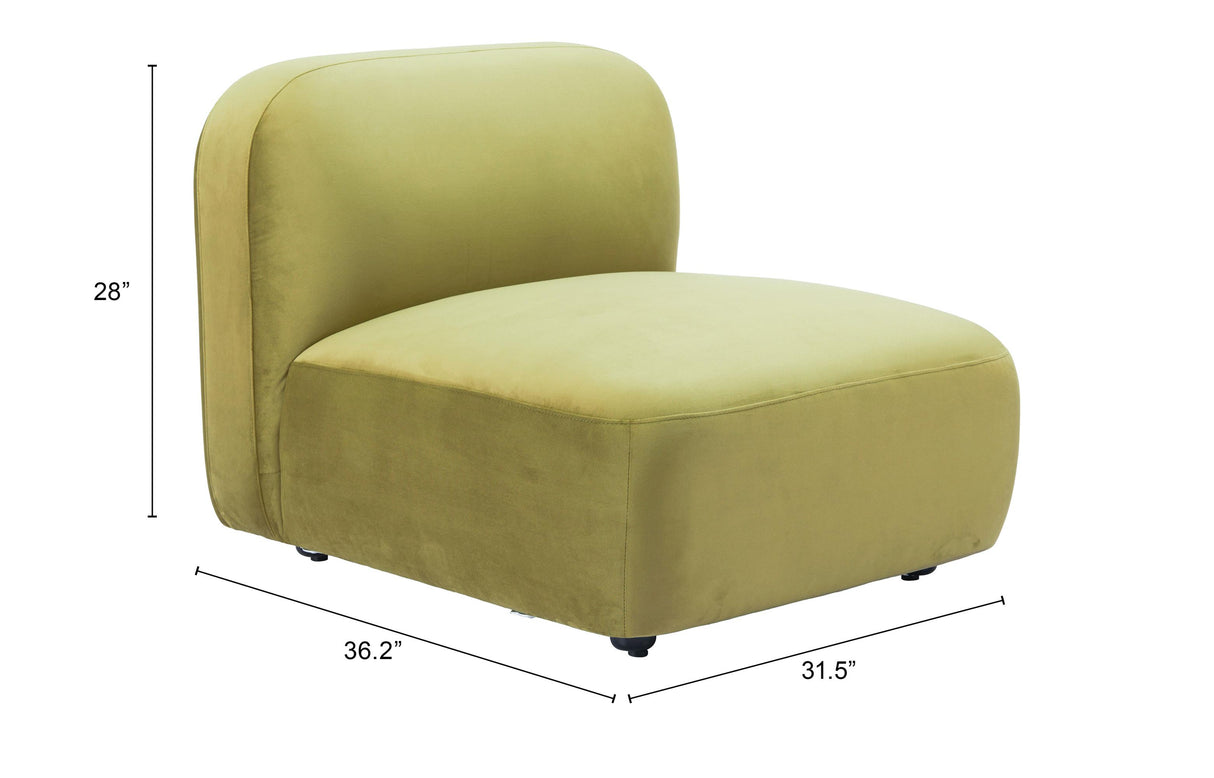 ZUO Biak Middle Chair Green