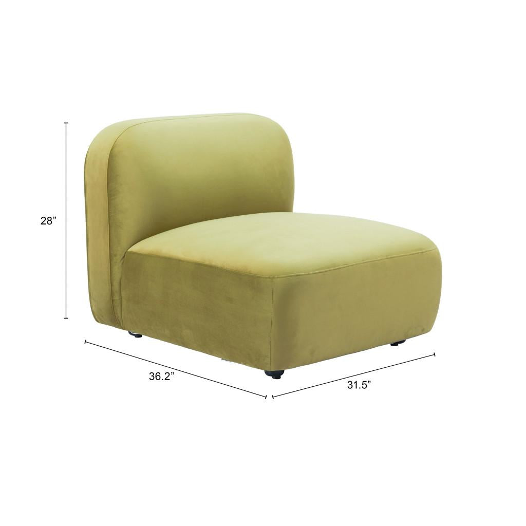 ZUO Biak Middle Chair Green