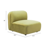 ZUO Biak Middle Chair Green