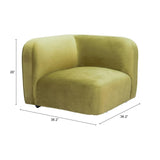 ZUO Biak Corner Chair Green