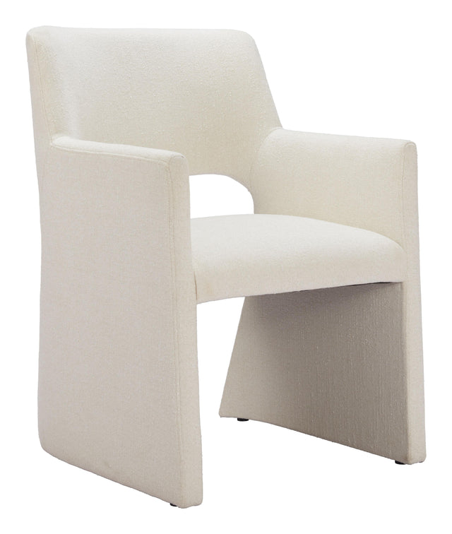 ZUO Minet Dining Chair Linen White
