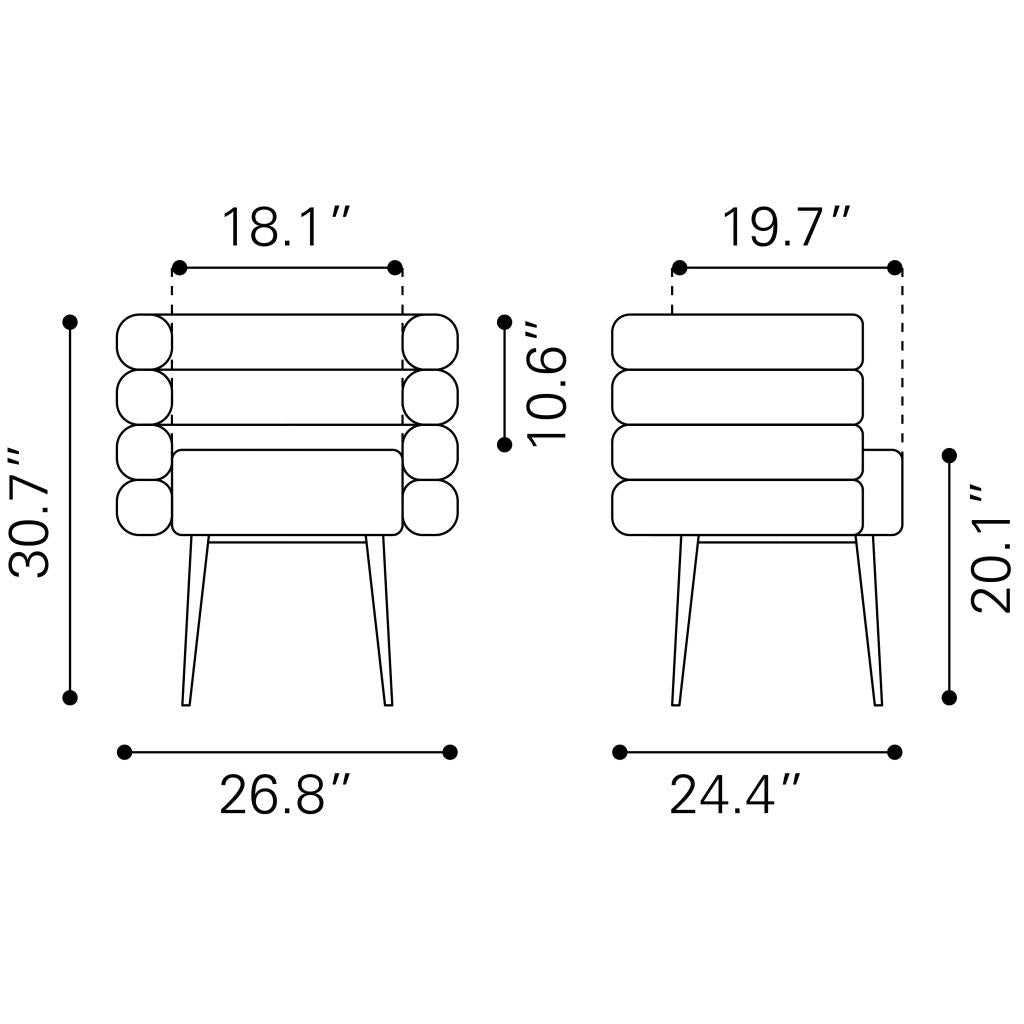 ZUO Grena Dining Chair Misty Gray