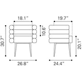 ZUO Grena Dining Chair Misty Gray