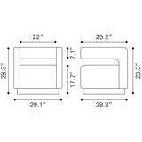 ZUO Turku Swivel Chair Sage Green