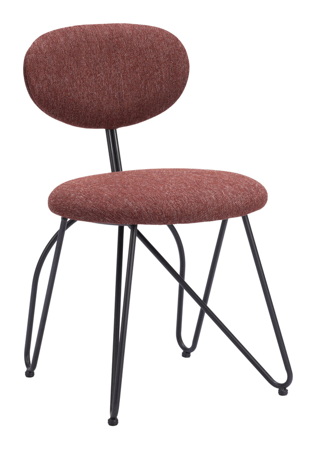 ZUO Novi Dining Chair (Set of 2) Maroon Brown