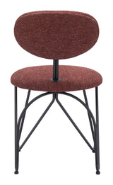 ZUO Novi Dining Chair (Set of 2) Maroon Brown