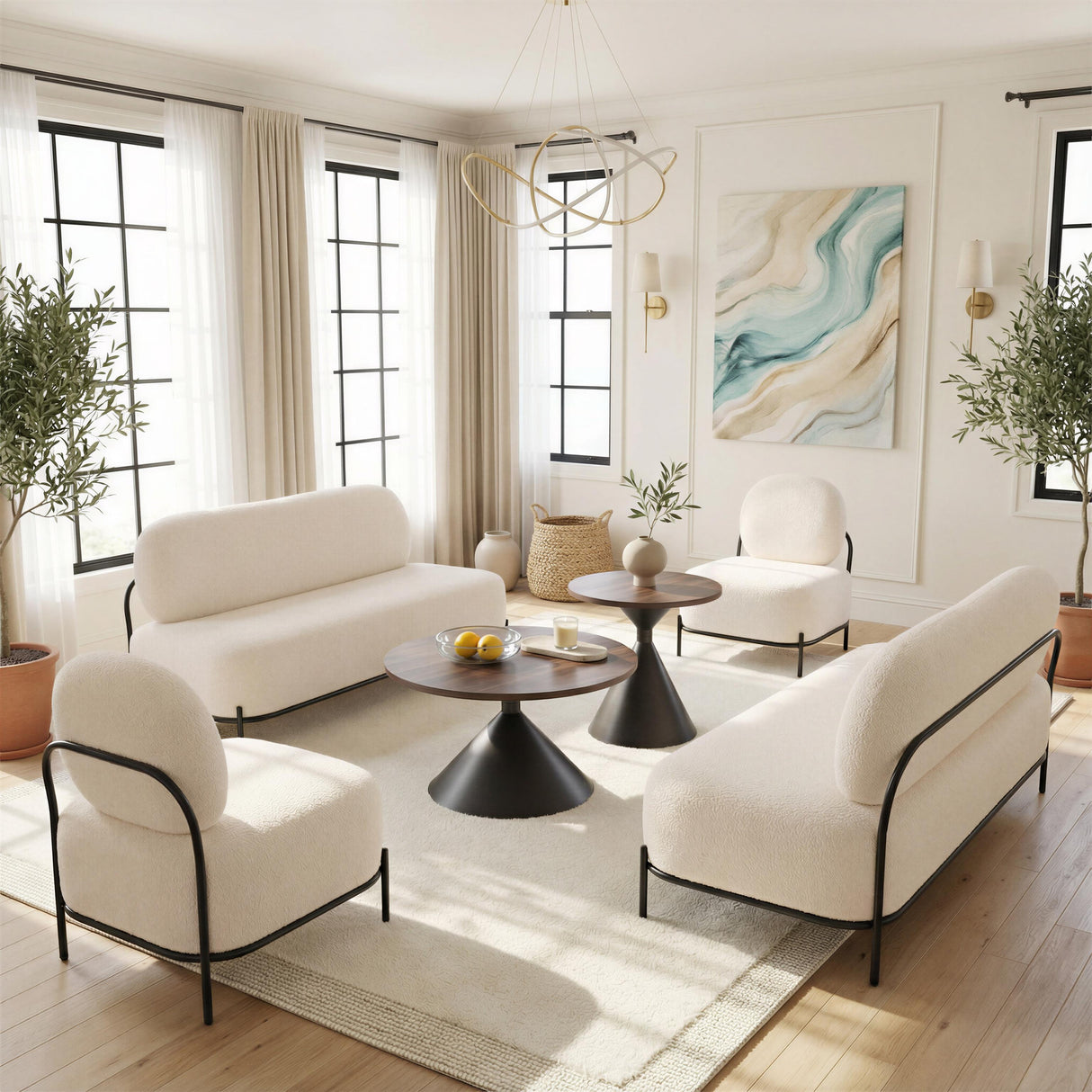 ZUO Arendal Accent Chair Vanilla