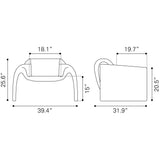 ZUO Horten Accent Chair Red