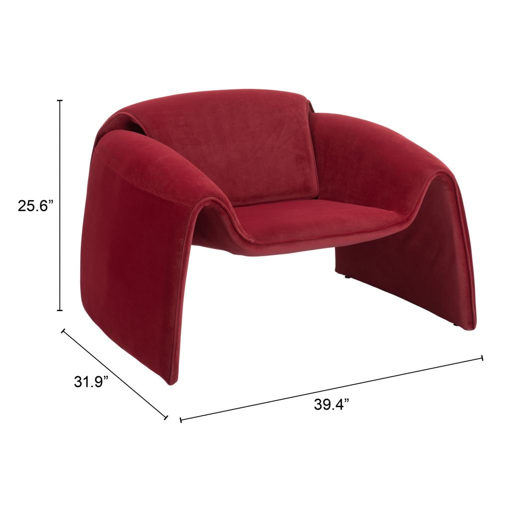 ZUO Horten Accent Chair Red