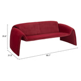ZUO Horten Sofa Red