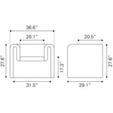 ZUO Viana Accent Chair Burnt Orange