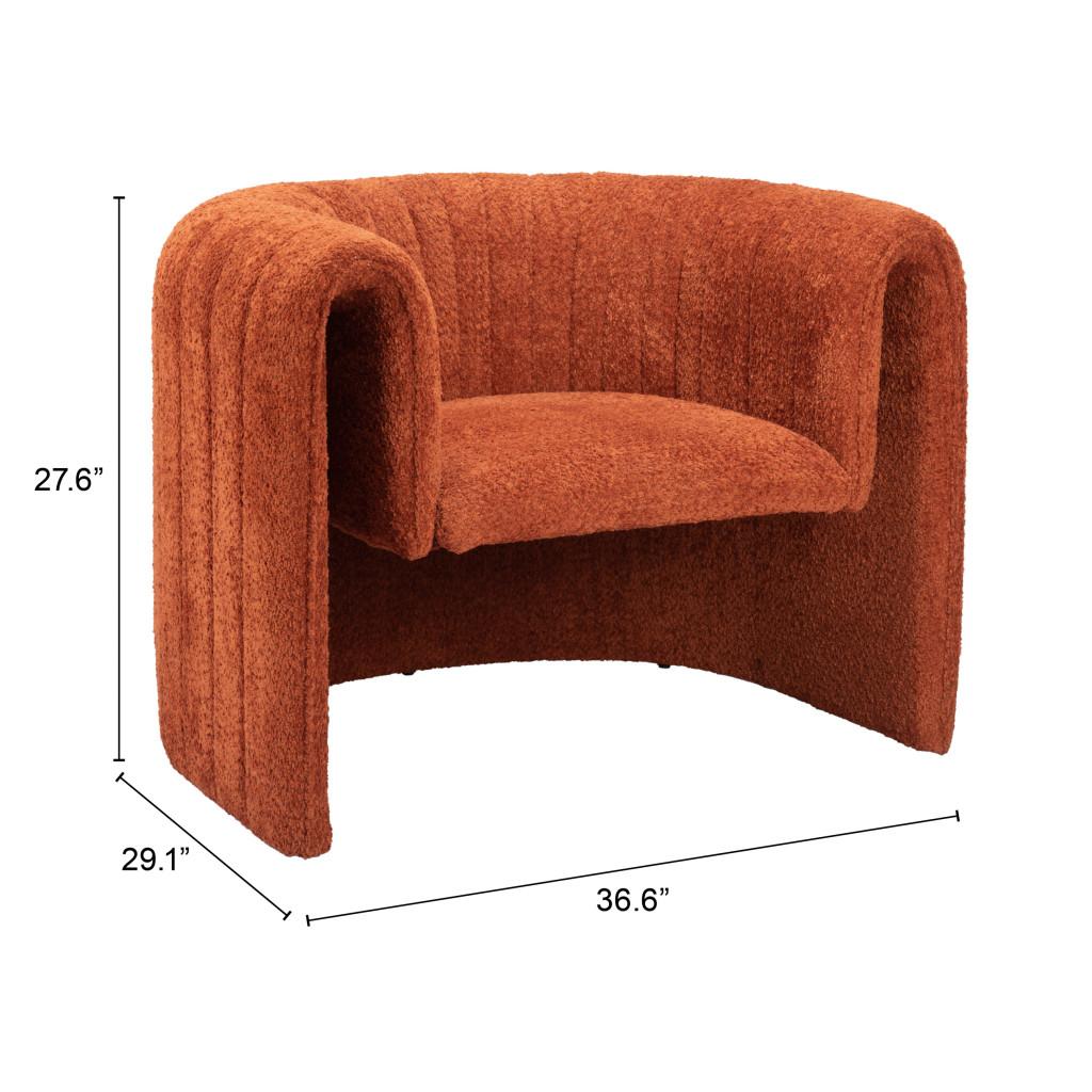 ZUO Viana Accent Chair Burnt Orange
