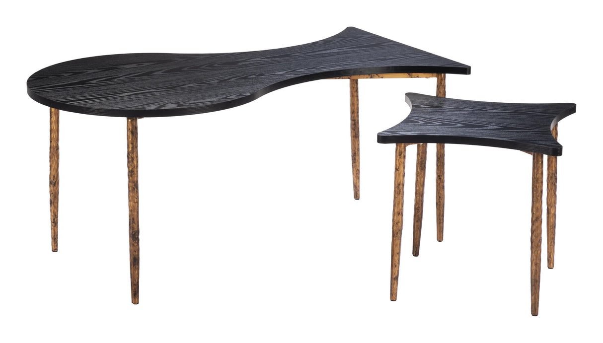 ZUO Norden Coffee Table Set (2-Piece) Black & Bronze