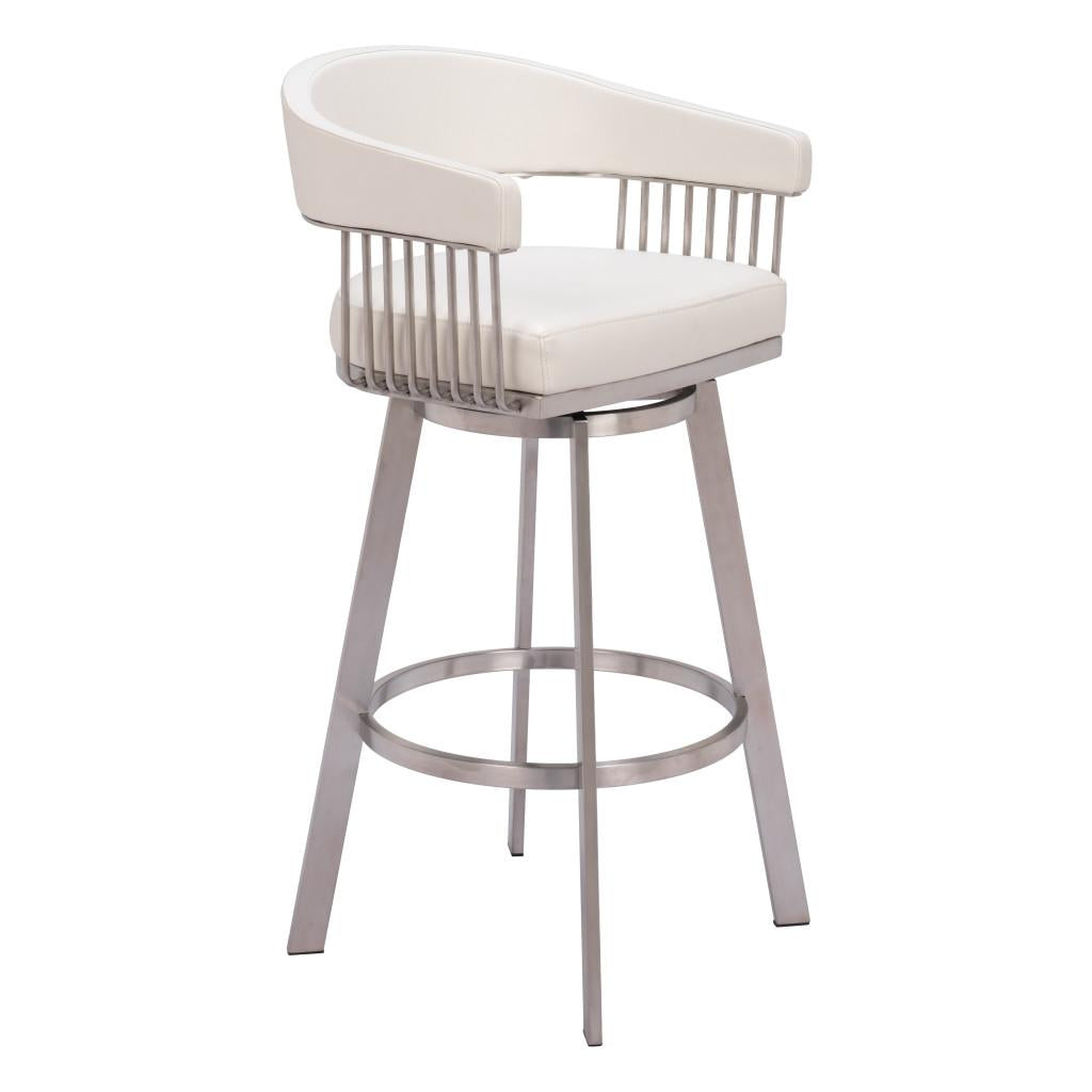 ZUO Bantry Swivel Barstool White