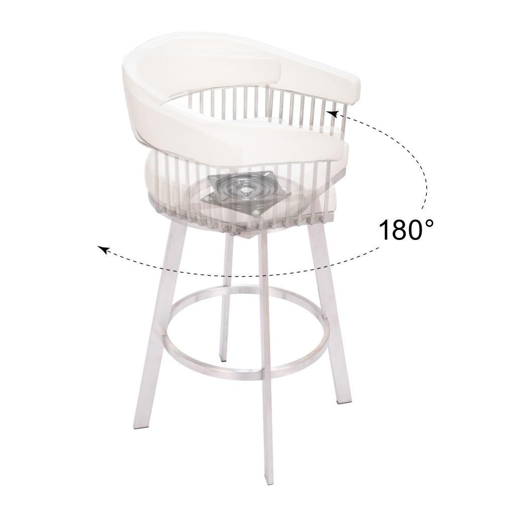 ZUO Bantry Swivel Barstool White